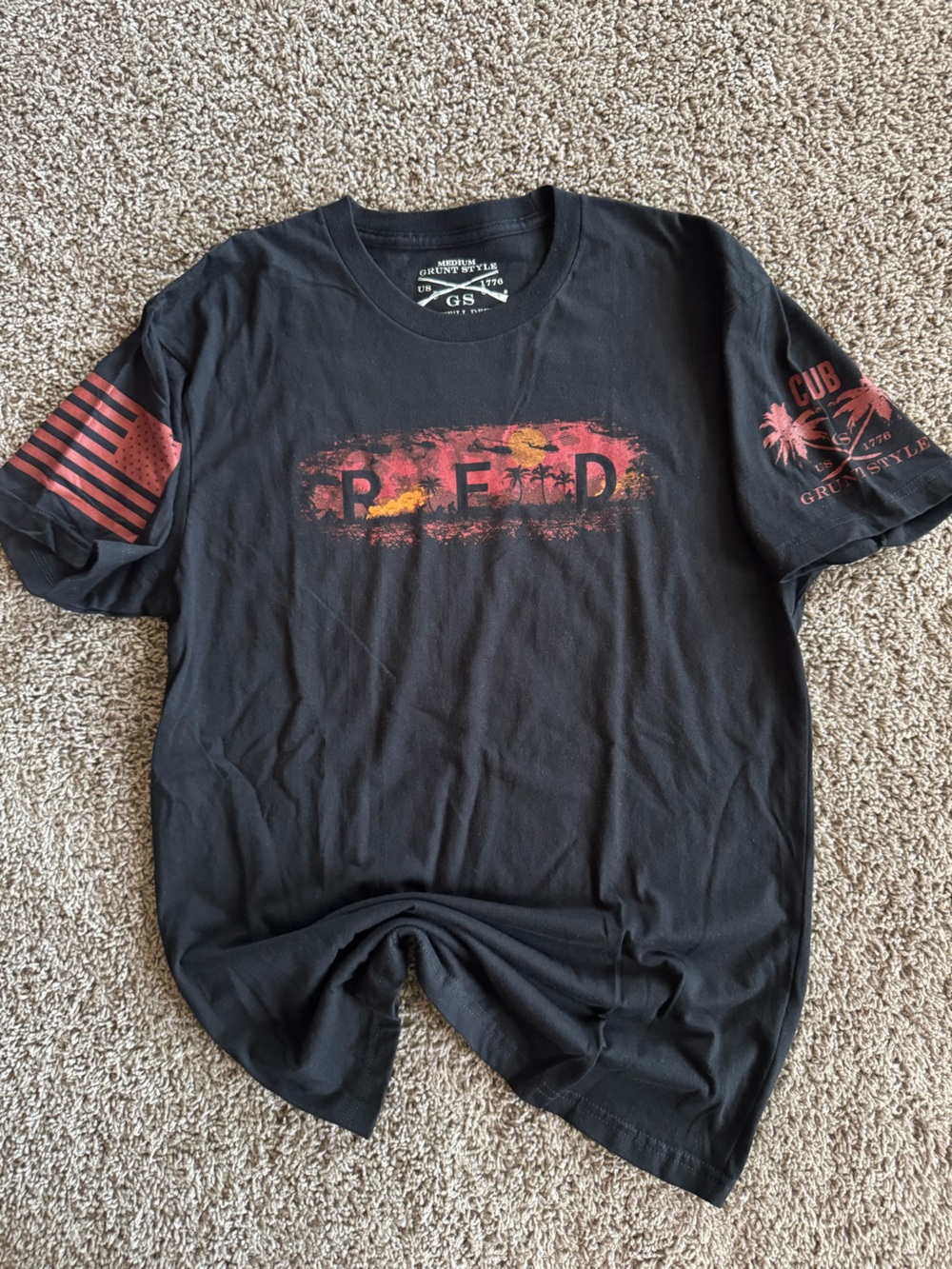 Men’s grunt style Black "R.F.D." Graphic Tee
